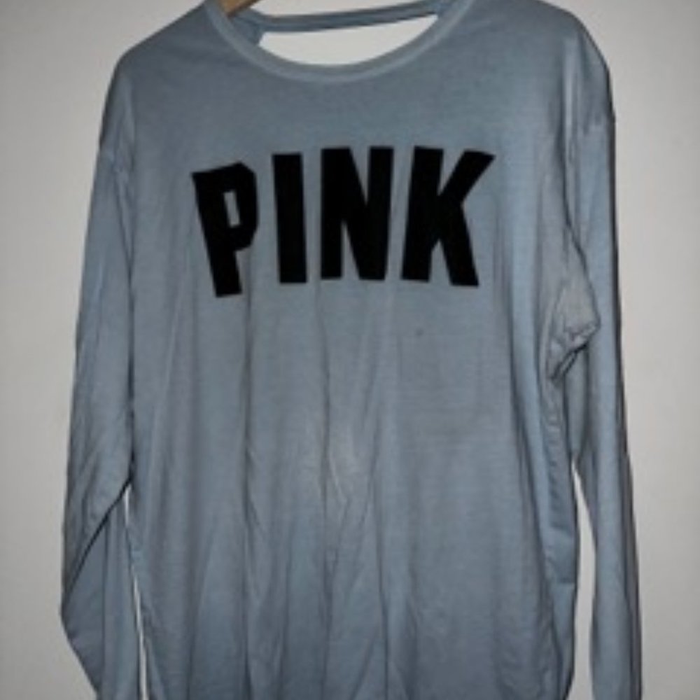 Light Blue open-back Long sleeve shirt
